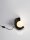 Tischlampe Schwarz Weiß 18 cm E14 Glas Holz Metall rund