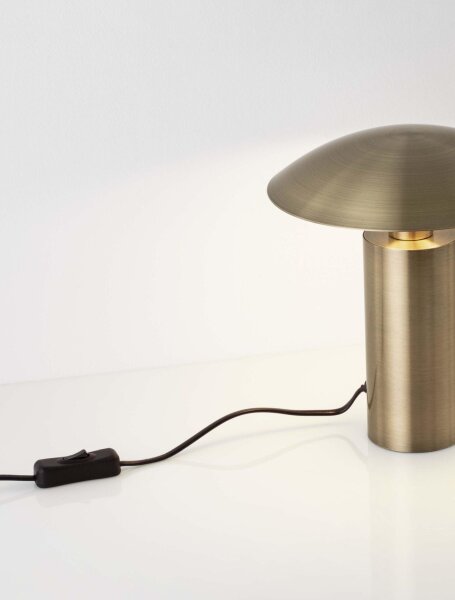 LED Nachttischlampe 22 cm in Gold warmweiß KAMDEN Aluminium
