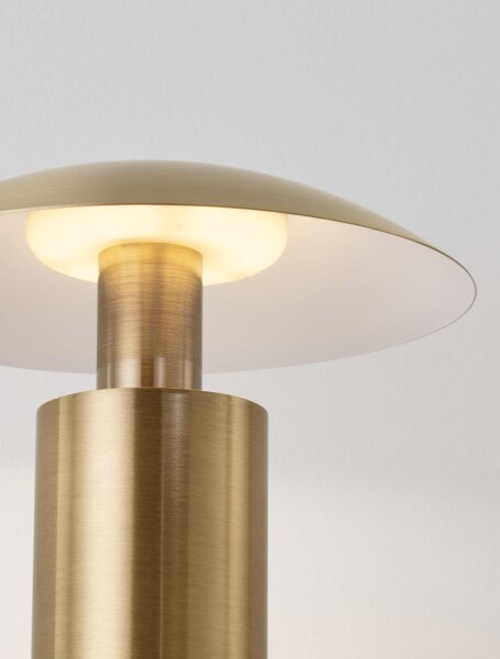 LED Nachttischlampe 22 cm in Gold warmweiß KAMDEN Aluminium