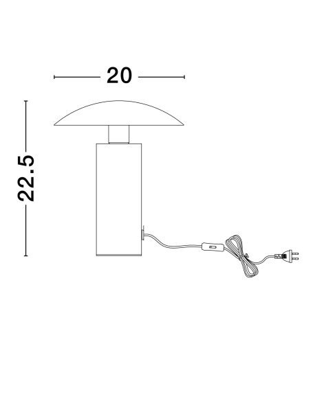 LED Tischlampe Schwarz 22 cm warmweiß KAMDEN Aluminium
