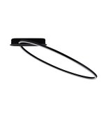 LED Deckenlampe rund 64 x 60 cm Schwarz dimmbar...