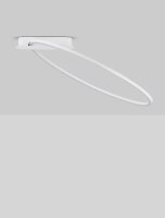 LED Deckenleuchte Weiß 64 x 60 cm dimmbar rund...