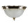 Deckenleuchte Antik in Messing Creme Wohnzimmer