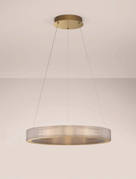 LED Kronleuchter in Gold Ø 60 cm dimmbar höhenverstellbar