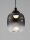 LED Hängelampe Schwarz Grau Ø 10 cm Rauchglas warmweiß