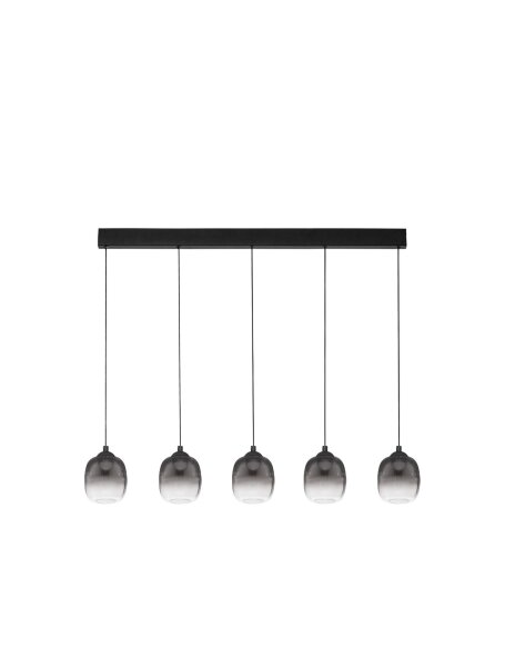LED Hängeleuchte Schwarz Grau 102 cm lang dimmbar Rauchglas