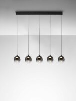 LED Hängeleuchte Schwarz Grau 102 cm lang dimmbar...