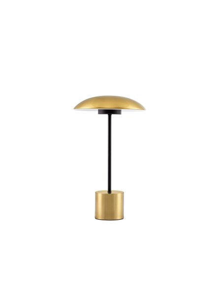 LED Tischlampe 44 cm in Schwarz Gold Metall warmweiß Modern