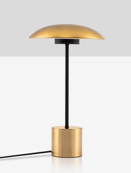 LED Tischlampe 44 cm in Schwarz Gold Metall warmweiß Modern