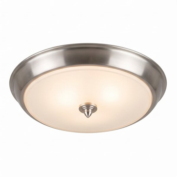 Wohnzimmerlampe Glas rund Ø30cm in Nickel ELENI
