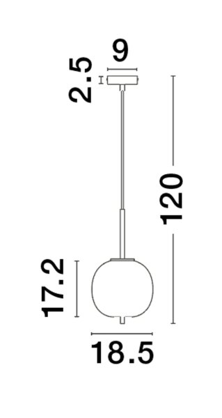 Hängeleuchte in Grau Gold Ø 18,5 cm E27 höhenverstellbar
