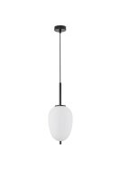 Pendelleuchte 15,8 cm breit E14 Schwarz Wei&szlig; Retro
