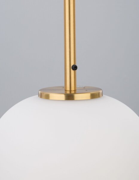 Pendelleuchte in Gold Weiß 15,8 cm breit E14 Retro