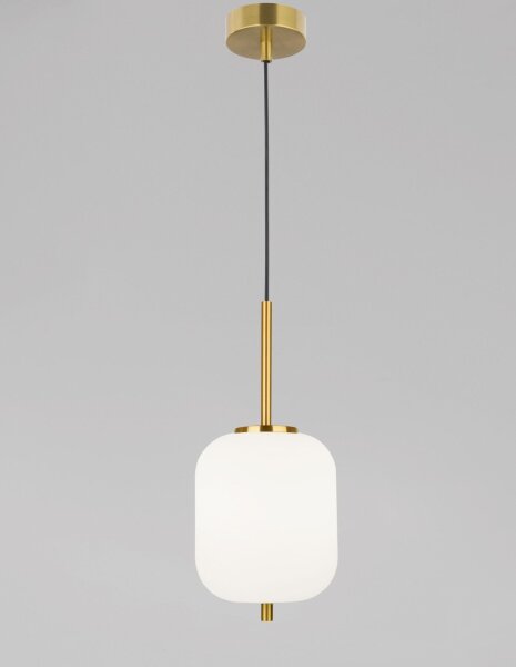 Hängelampe in Gold Weiß 16,5 cm breit E14 höhenverstellbar