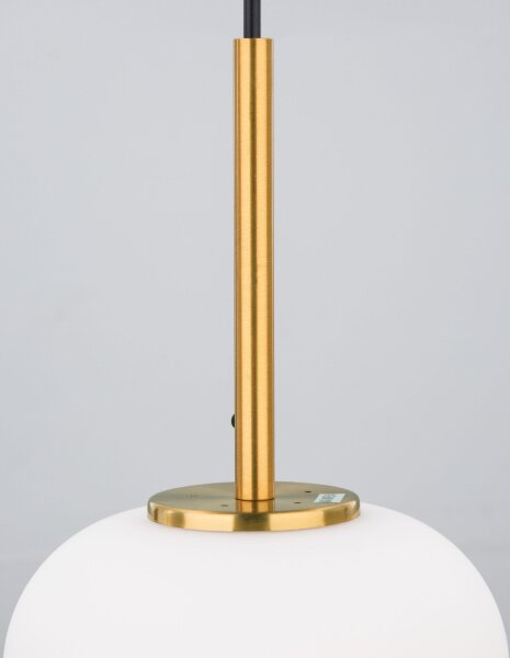 Hängelampe in Gold Weiß 16,5 cm breit E14 höhenverstellbar
