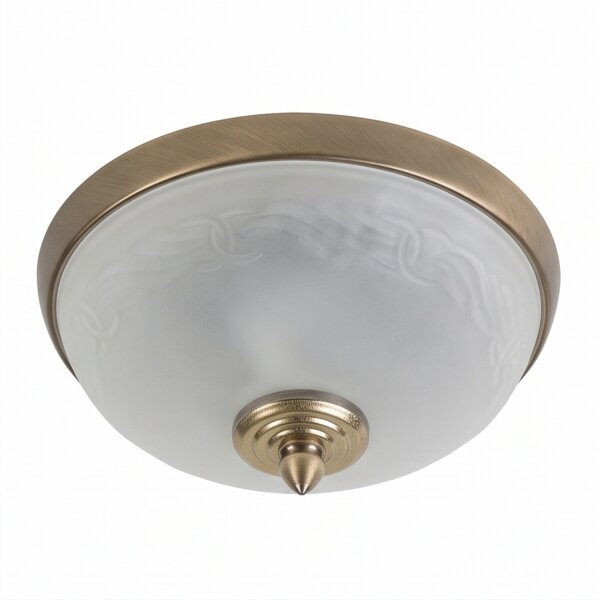 Deckenleuchte Antik Glas Jugendstil rund Wohnzimmer