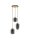 Hängelampe 46 cm breit E27 in Gold Grau höhenverstellbar