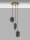 Hängelampe 46 cm breit E27 in Gold Grau höhenverstellbar