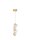 LED Hängelampe in Gold Bernstein 16 cm breit dimmbar schmal