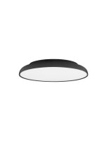 Flache LED Deckenleuchte Schwarz &Oslash; 45 cm dimmbar warmwei&szlig;