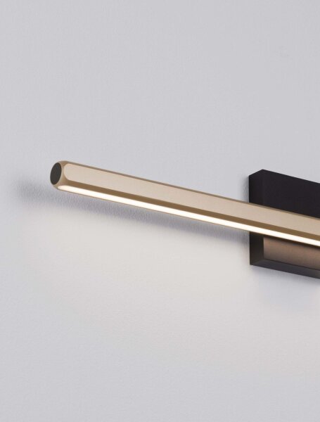 LED Wandlampe 62 cm lang Schwarz Mokka warmweiß KOSS Modern