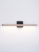 LED Wandlampe 62 cm lang Schwarz Mokka warmweiß...