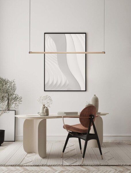 LED Hängelampe Schwarz Mokka 123 cm lang dimmbar warmweiß