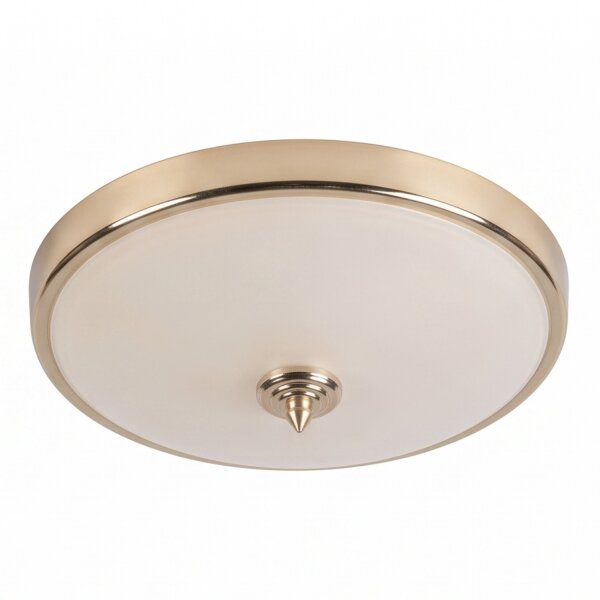 Deckenleuchte ELENI Glas rund in Messing Jugendstil