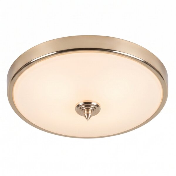 Deckenleuchte ELENI Glas rund in Messing Jugendstil