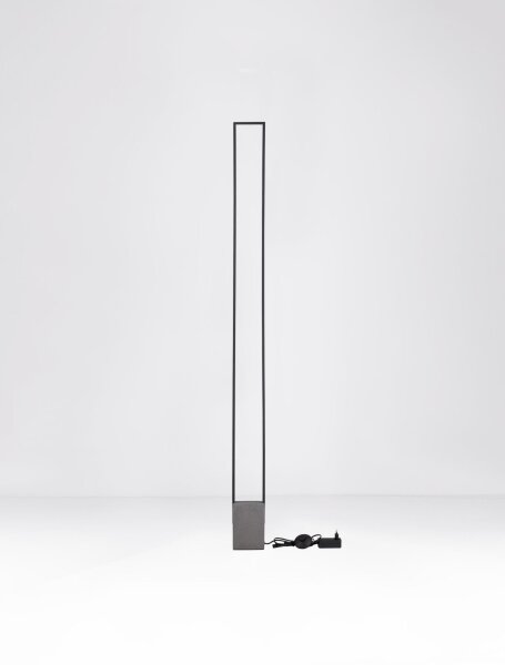 LED Stehlampe 160 cm Schwarz Beton Aluminium warmweiß KYLAN