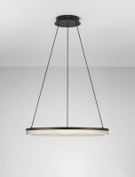 LED Pendelleuchte Schwarz Ø 60 cm dimmbar Ring...