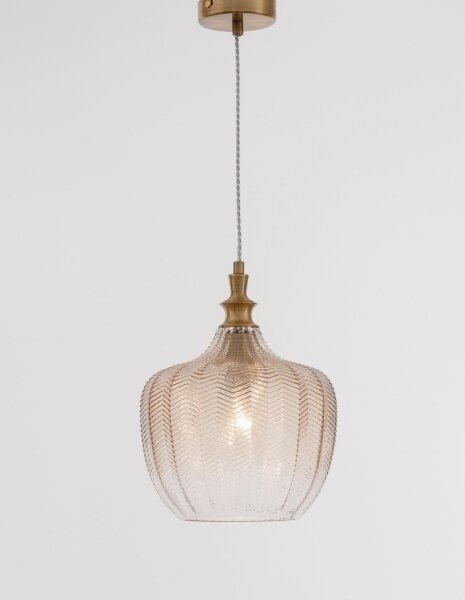 Hängeleuchte in Gold Champagner Ø 24 cm E27 höhenverstellbar