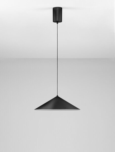 LED Pendelleuchte rund Ø 40 cm Schwarz höhenverstellbar