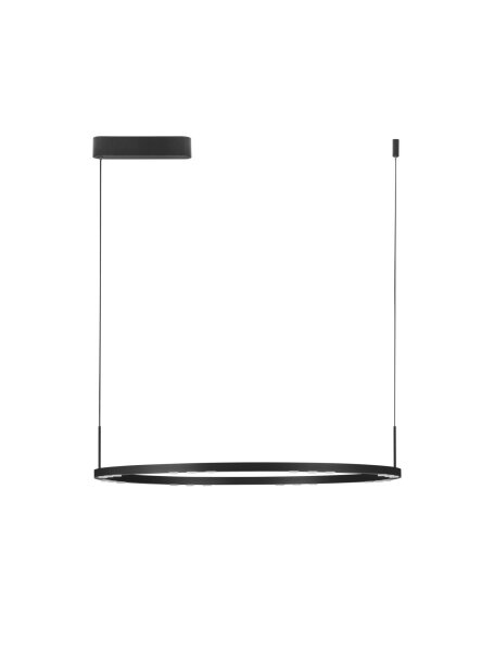 LED Hängelampe Schwarz Ø 80 cm dimmbar rund 8 flammig LAVON