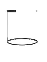 LED Hängelampe Schwarz Ø 80 cm dimmbar rund 8...