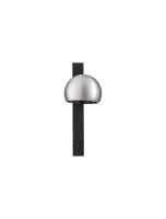 LED Wandlampe rund 26 cm breit in Schwarz Nickel warmwei&szlig;