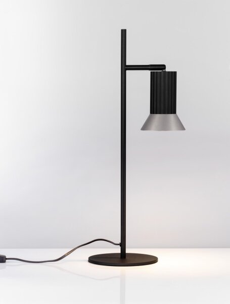 Schreibtischlampe in Schwarz Bronze GU10 schwenkbar 50 cm
