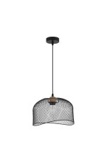 Pendelleuchte rund E27 Ø 30 cm Schwarz...