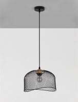 Pendelleuchte rund E27 Ø 30 cm Schwarz...