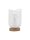 Tischlampe Natur Weiß 17 cm E27 Holz Metall LEITH Modern