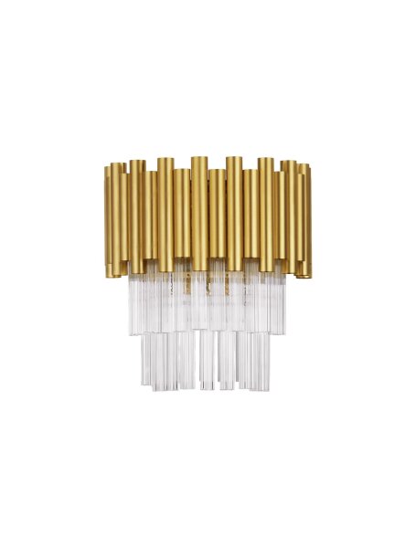 Wandlampe Up Down E14 26 cm hoch in Gold Klassisch Kristall