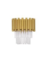 Wandlampe Up Down E14 26 cm hoch in Gold Klassisch Kristall