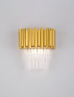 Wandlampe Up Down E14 26 cm hoch in Gold Klassisch Kristall