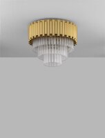 Deckenleuchte Klassisch in Gold Ø 40 cm E14 Kristall