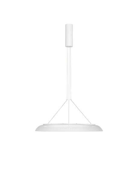 LED Hängelampe Retro Ø 60 cm Weiß höhenverstellbar Ring
