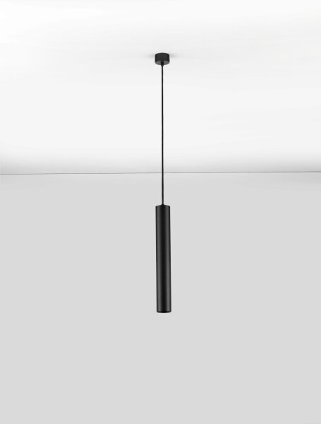 Pendelleuchte schmal GU10 Schwarz höhenverstellbar LESTER