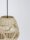 Hängelampe Schwarz Beige Ø 27 cm E27 Rattan Metall rund