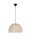 Hängelampe Schwarz Beige Ø 40 cm E27 Rattan Metall rund