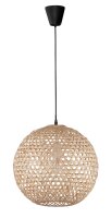 H&auml;ngeleuchte Schwarz Beige &Oslash; 40 cm E27 h&ouml;henverstellbar rund