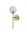 Wandlampe rund G9 35 cm hoch in Gold Vintage Klarglas Metall